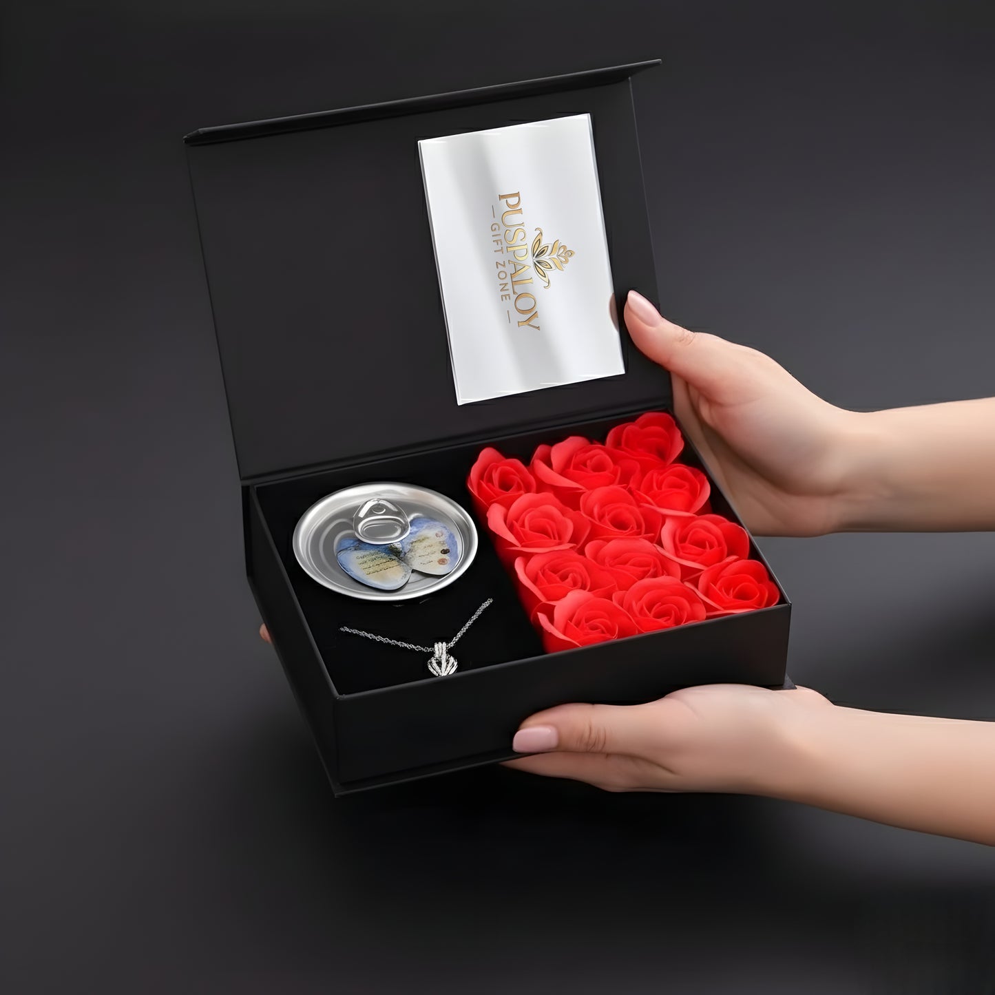 🌹 Luxury Soap Rose & Necklace Gift Set - The Ultimate Surprise