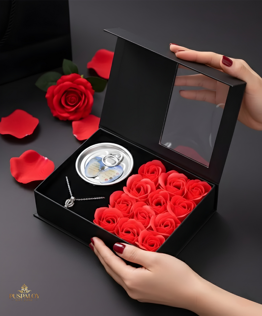🌹 Luxury Soap Rose &amp; Necklace Gift Set - The Ultimate Surprise