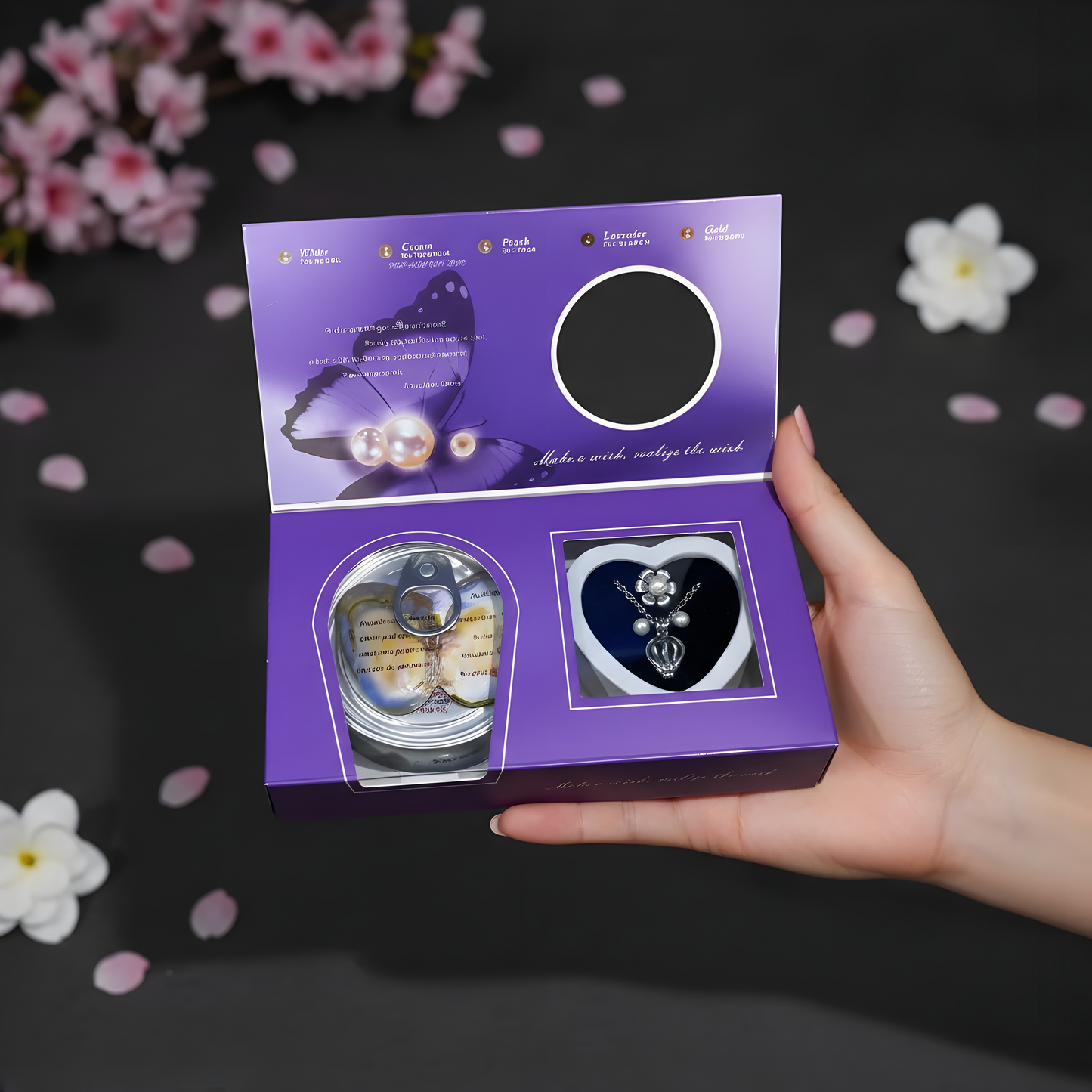 💜 Love Pearl Necklace Gift Box
